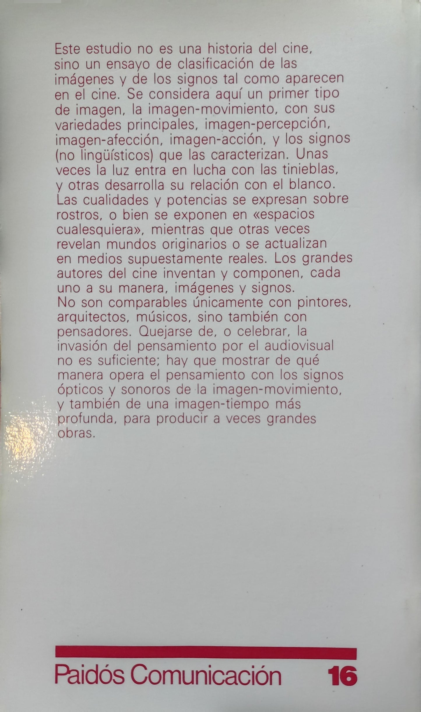 LA IMAGEN-MOVIMIENTO/LA IMAGEN-TIEMPO estudios sobre cine 1 y 2