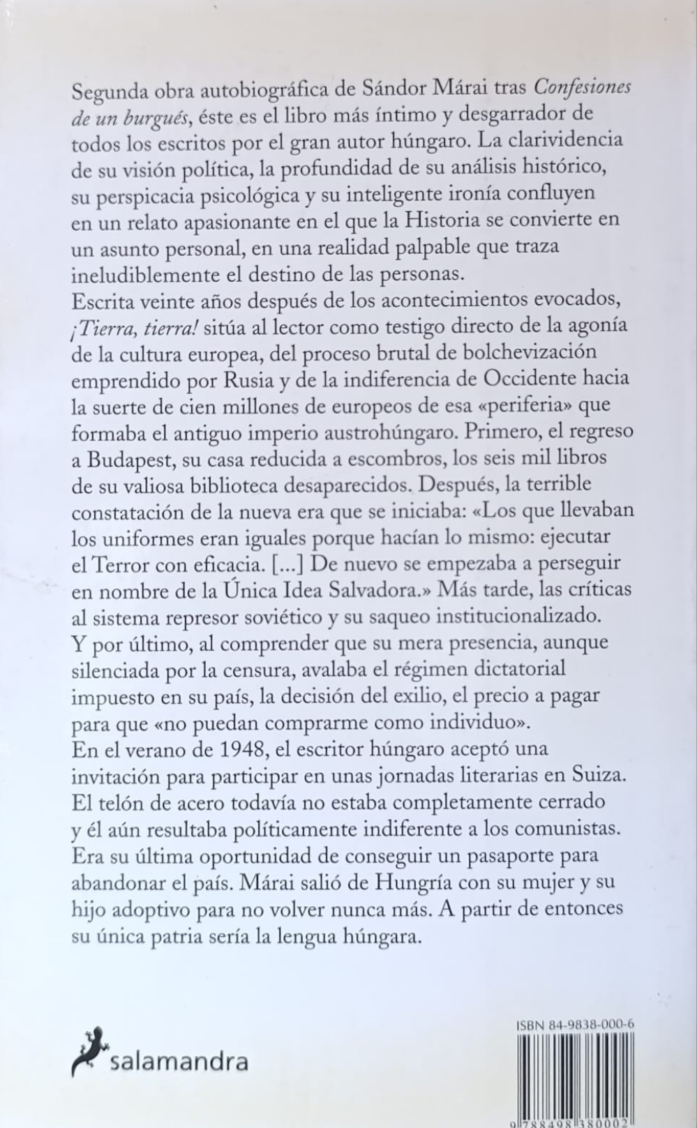¡TIERRA, TIERRA!
