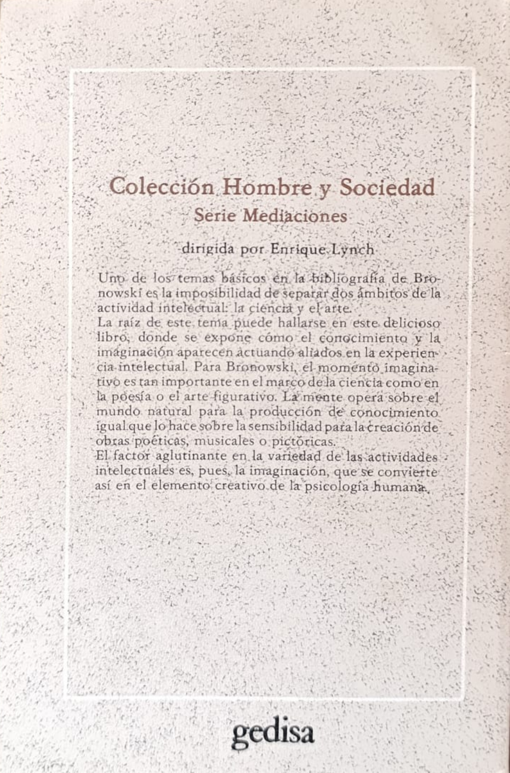 LOS ORÍGENES DEL CONOCIMIENTO Y LA IMAGINACIÓN