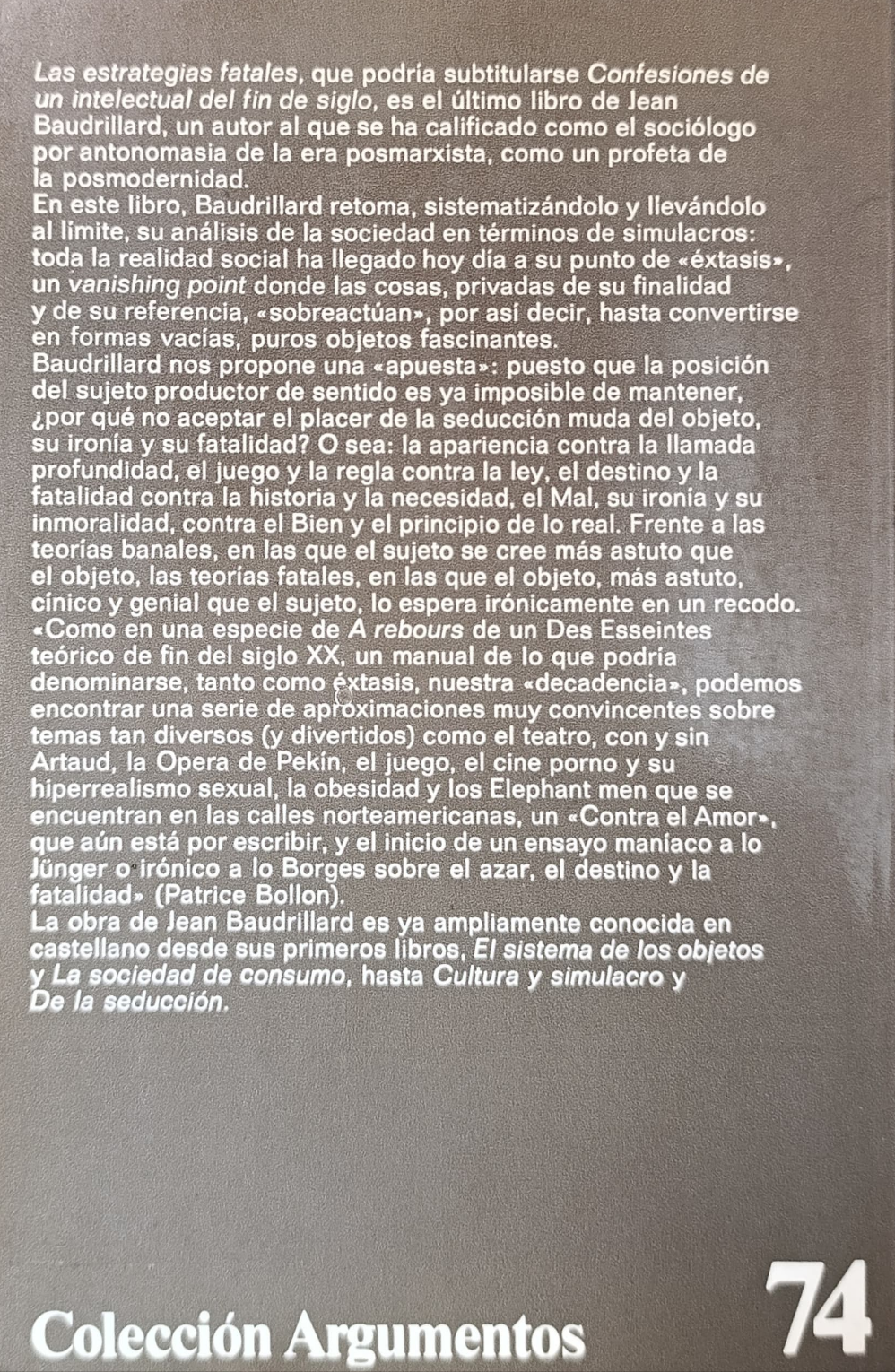 LAS ESTRATEGIAS FATALES