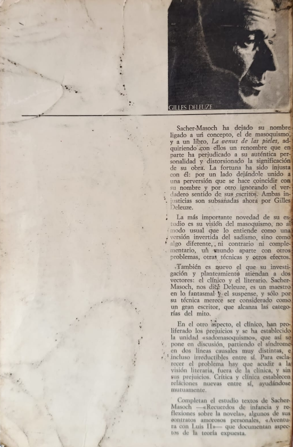 PRESENTACIÓN DE SACHER-MASOCH