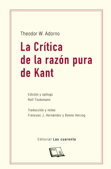 LA CRITICA DE LA RAZON PURA DE KANT