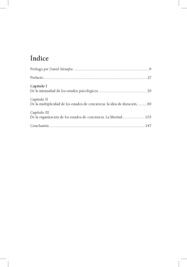 ENSAYO SOBRE LOS DATOS INMEDIATOS DE LA CONCIENCIA