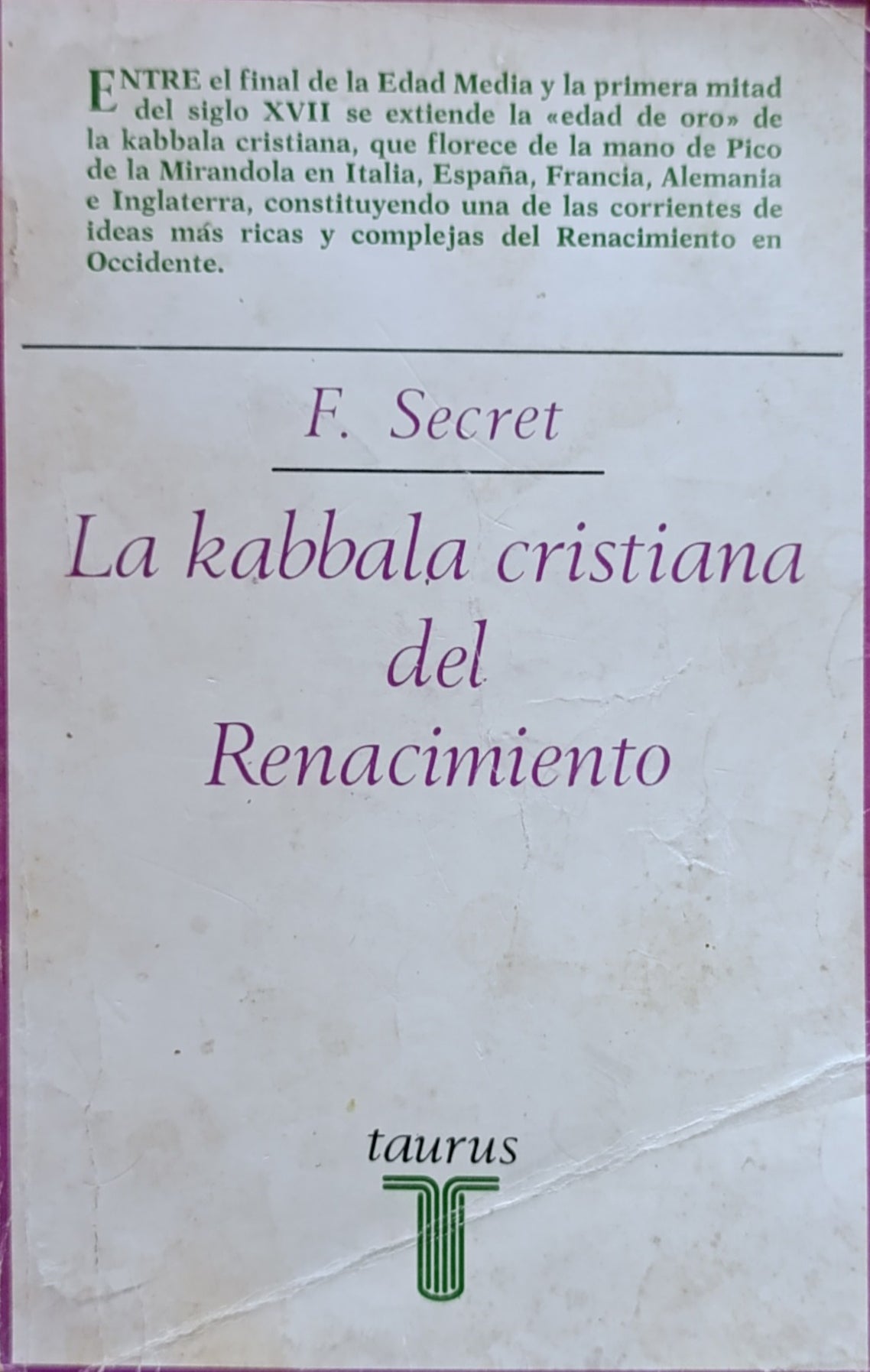 LA KABBALA CRISTIANA DEL RENACIMIENTO