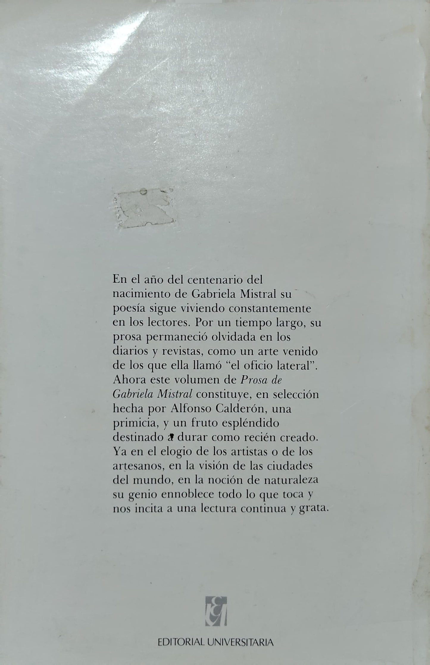 PROSA DE GABRIELA MISTRAL