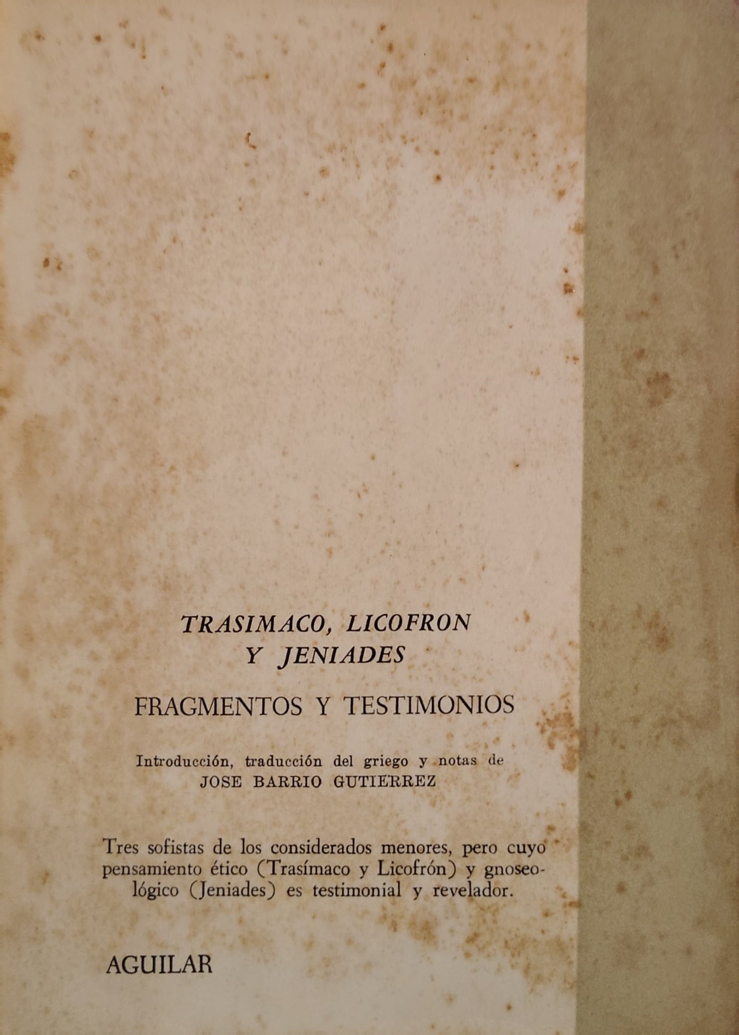 FRAGMENTOS Y TESTIMONIOS