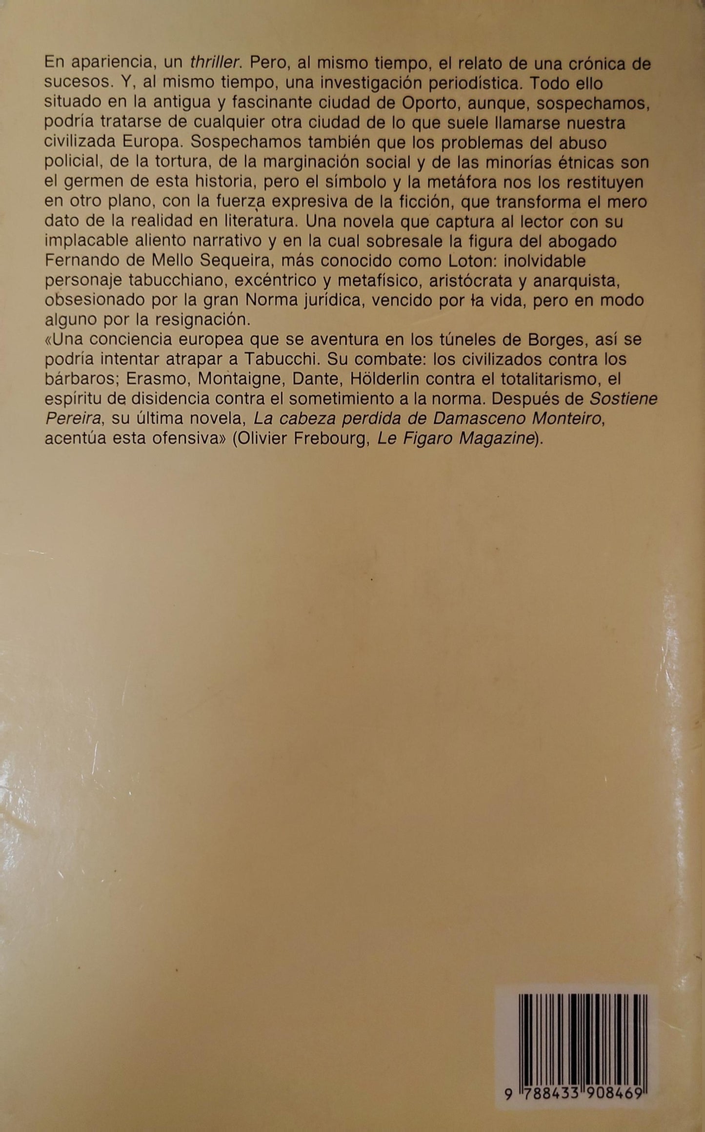 LA CABEZA PERDIDA DE DAMASCENO MONTEIRO