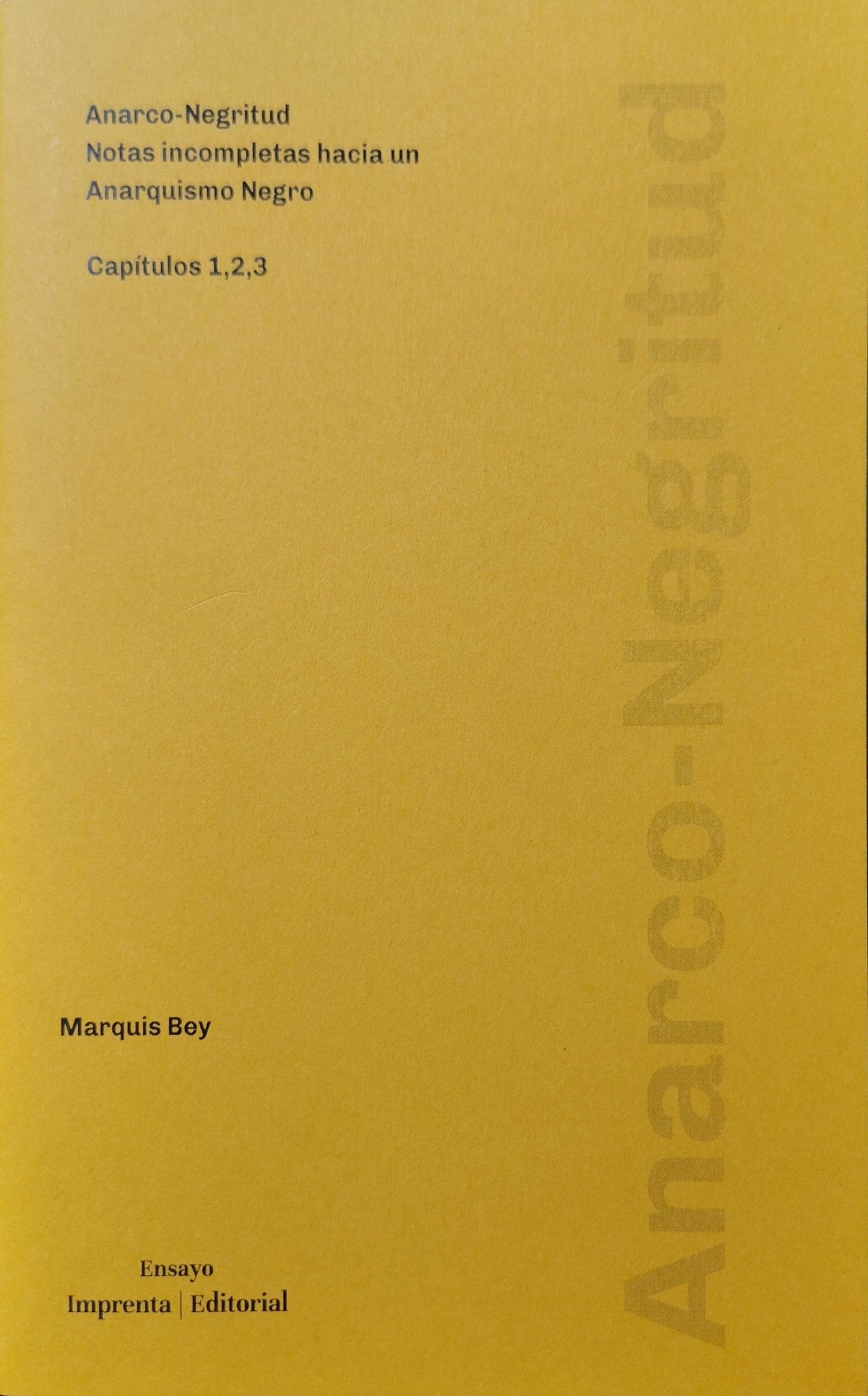 ANARCO-NEGRITUD notas incompletas hacia un Anarquismo Negro (capítulos 1,2,3)