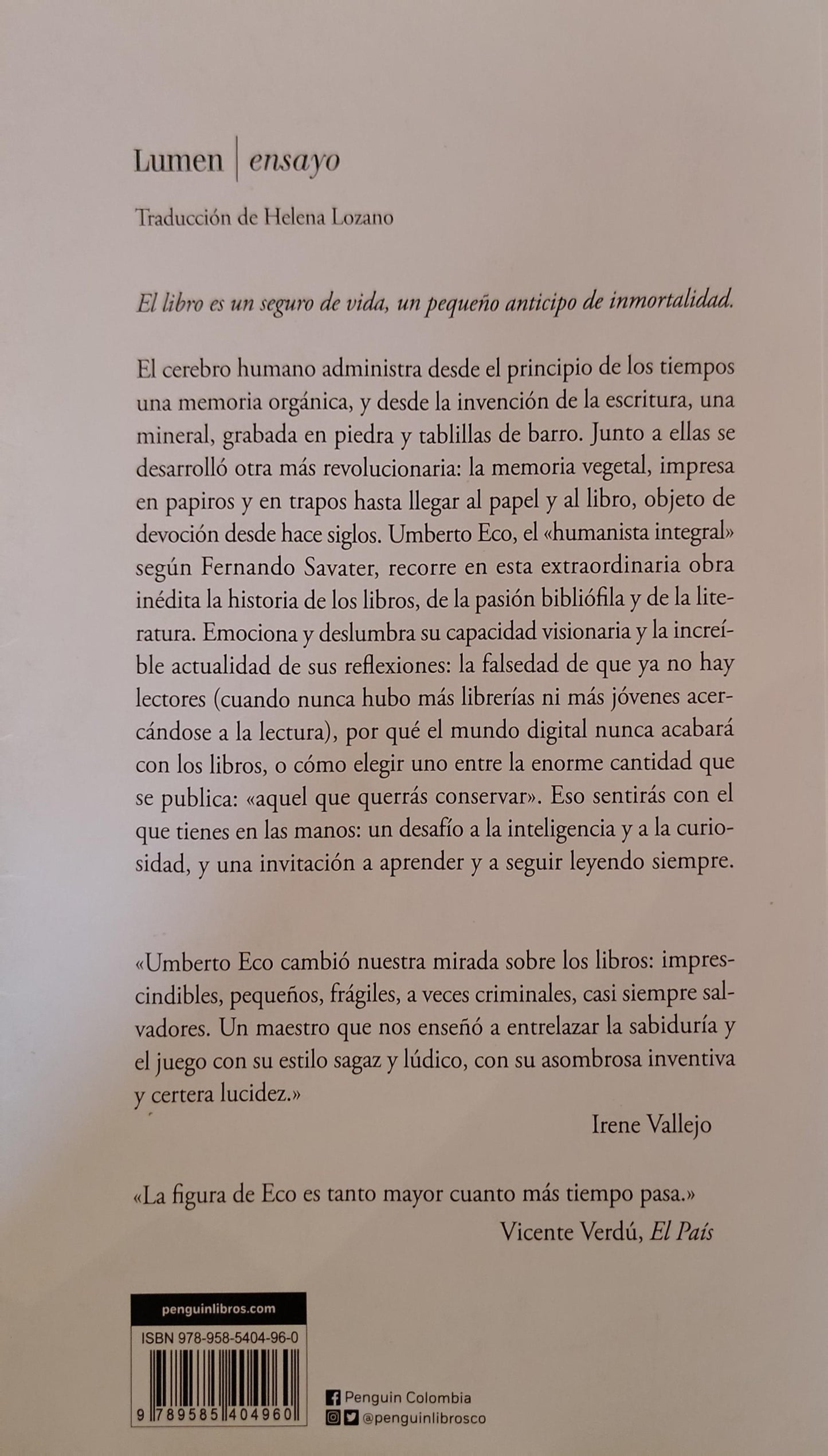LA MEMORIA VEGETAL