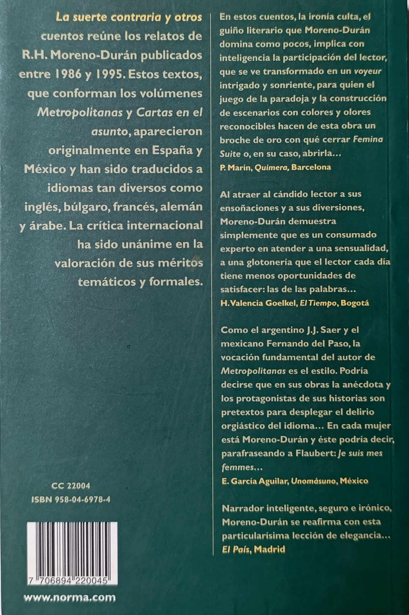 LA SUERTE CONTRARIA Y