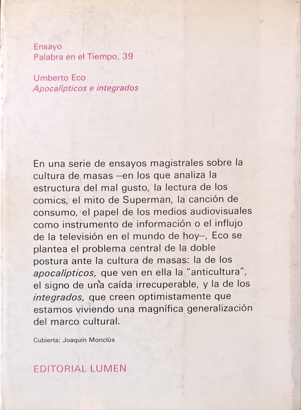 APOCALÍPTICOS E INTEGRADOS