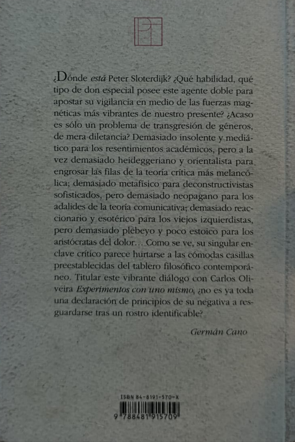 EXPERIMENTOS CON UNO MISMO una conversación con Carlos Oliveira