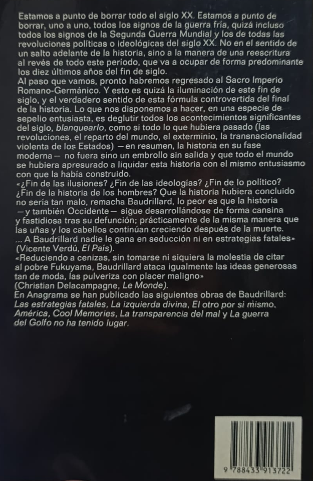 LA ILUSIÓN DEL FIN la huelga de los acontecimientos