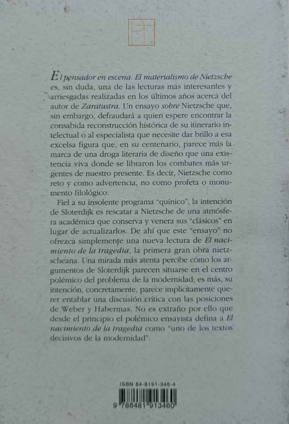 EL PENSADOR EN ESCENA el materialismo de Nietzsche