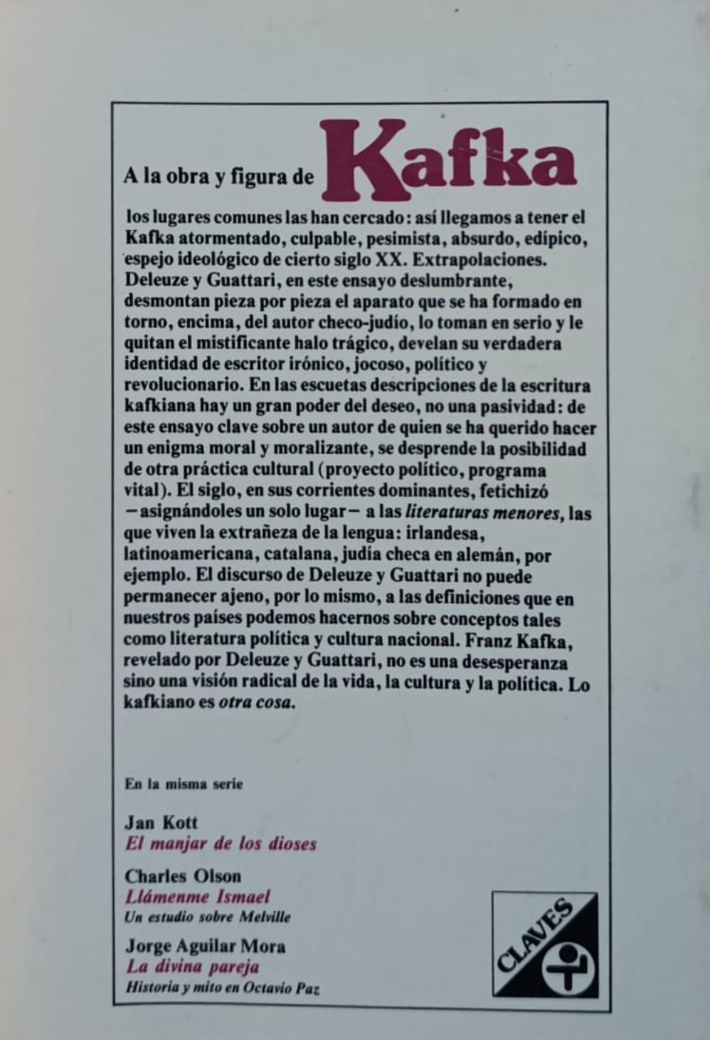 KAFKA por una literatura menor