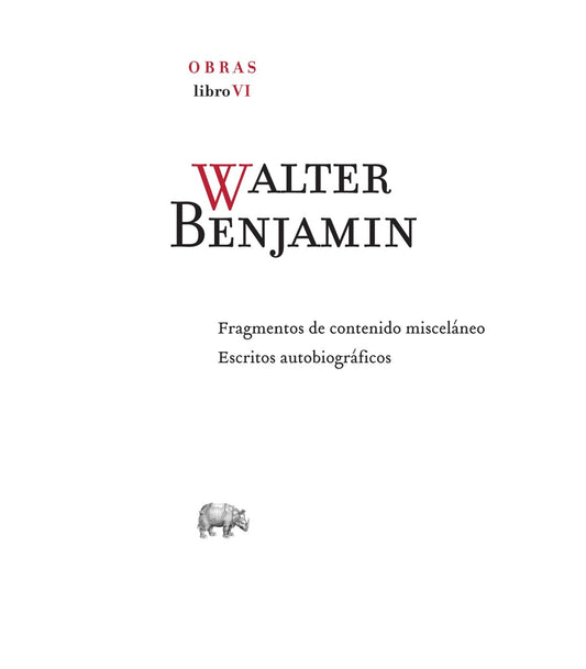 OBRA COMPLETA LIBRO VI fragmentos de contenido misceláneo/escritos autobiograficos