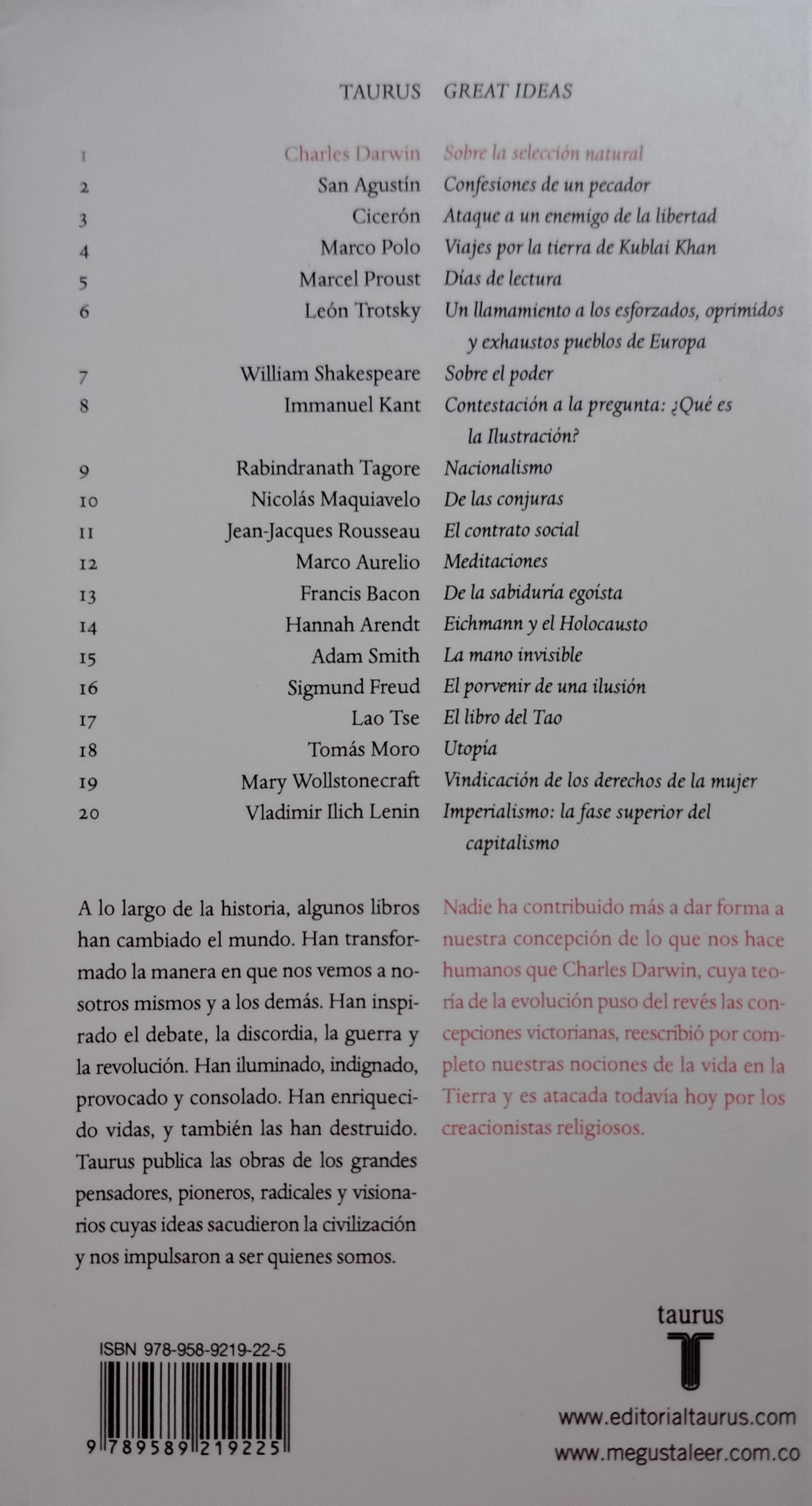 SOBRE LA SELECCIÓN NATURAL