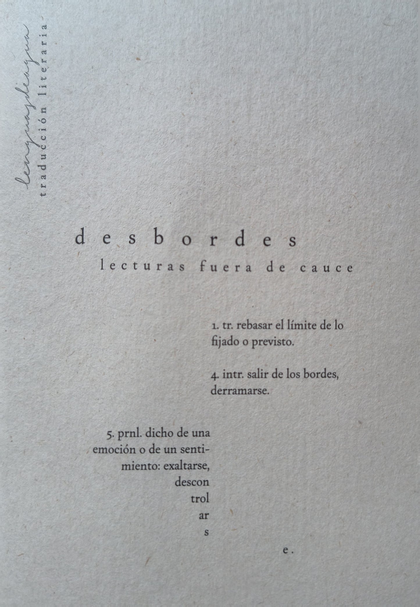 DESBORDES lecturas fuera de cauce