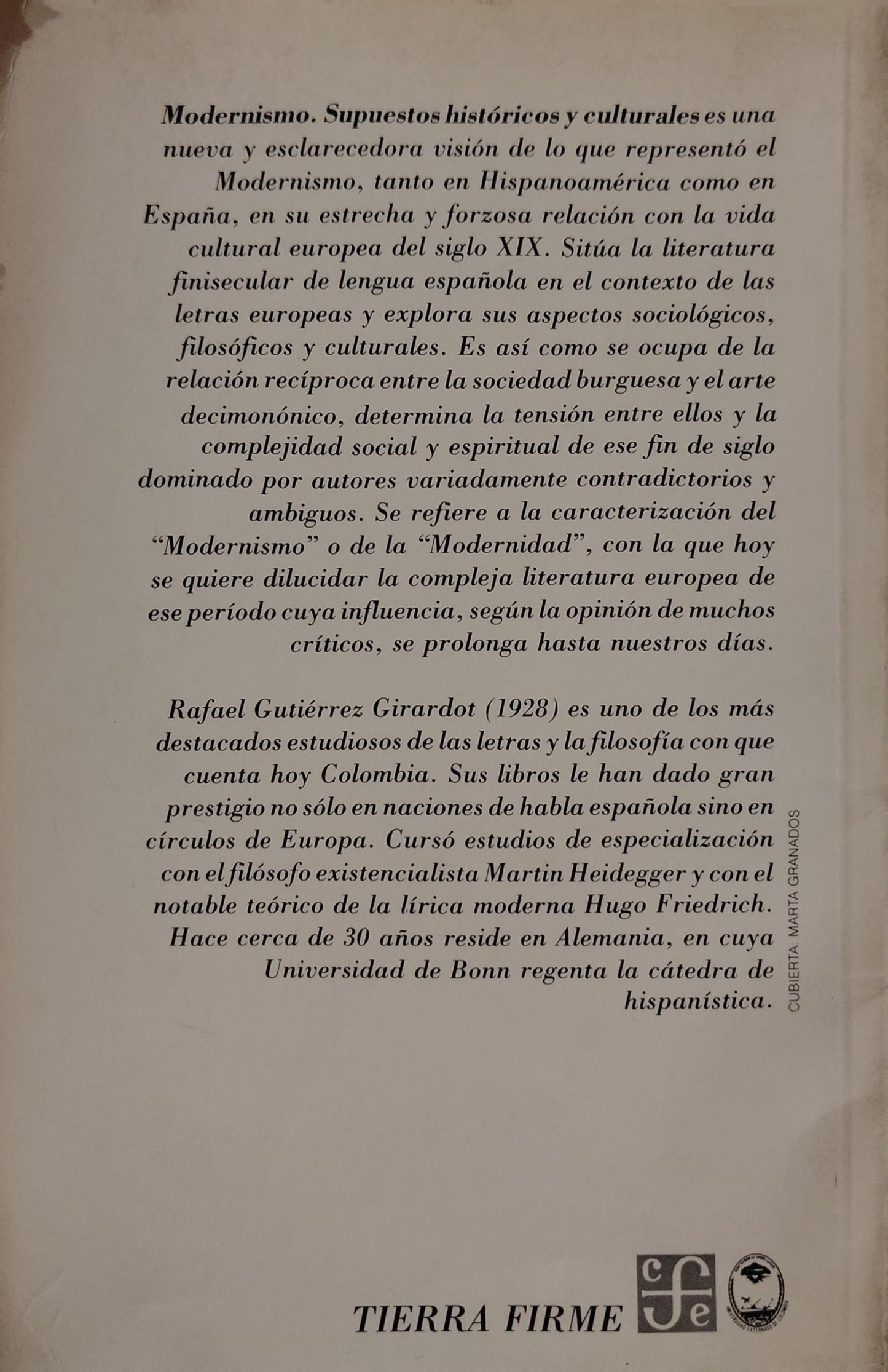 MODERNISMO supuestos históricos y culturales