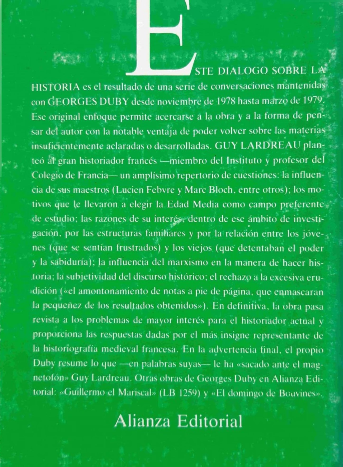 DIALOGOS SOBRE LA HISTORIA conversaciones con Guy Lardreau