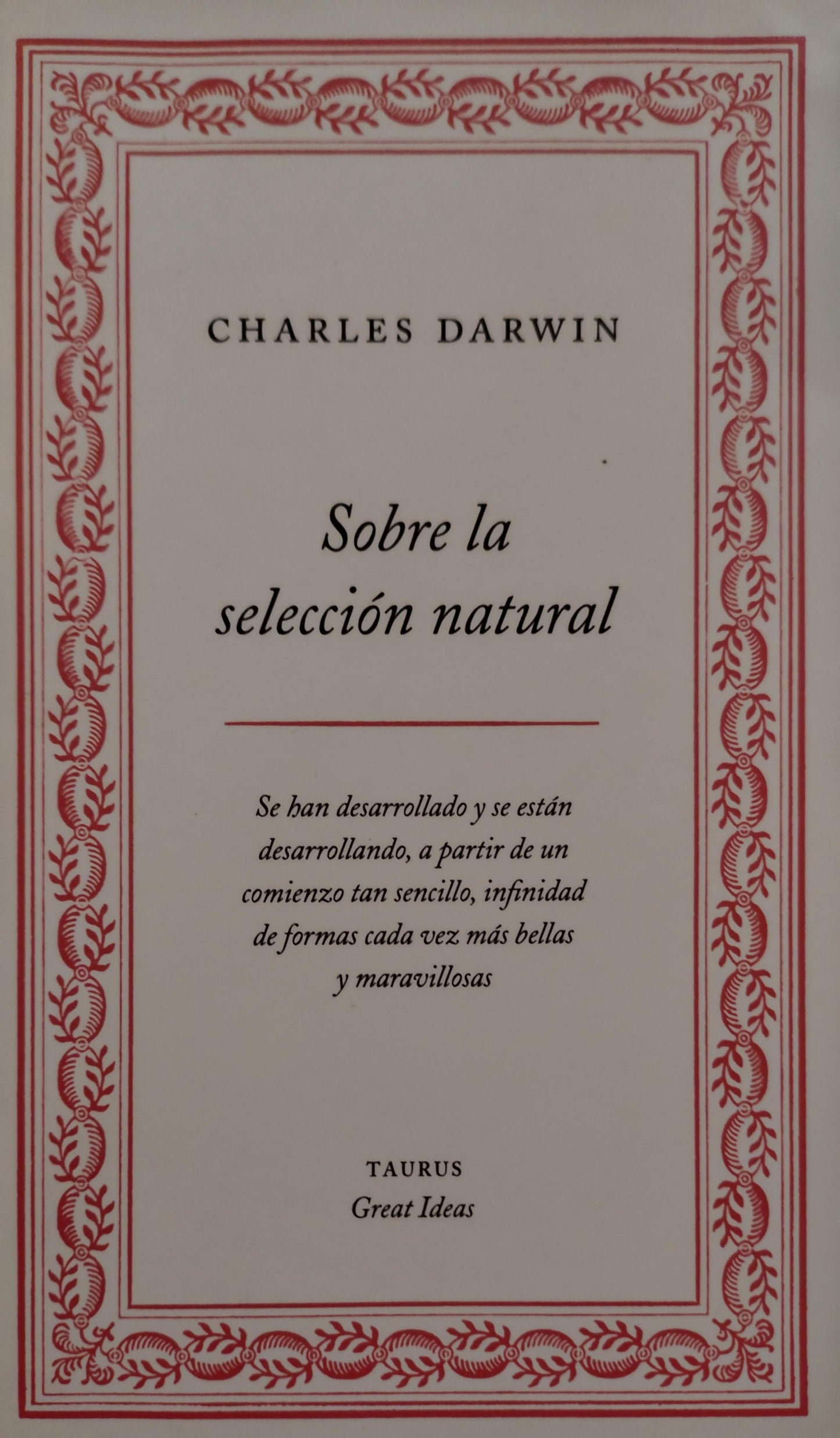 SOBRE LA SELECCIÓN NATURAL