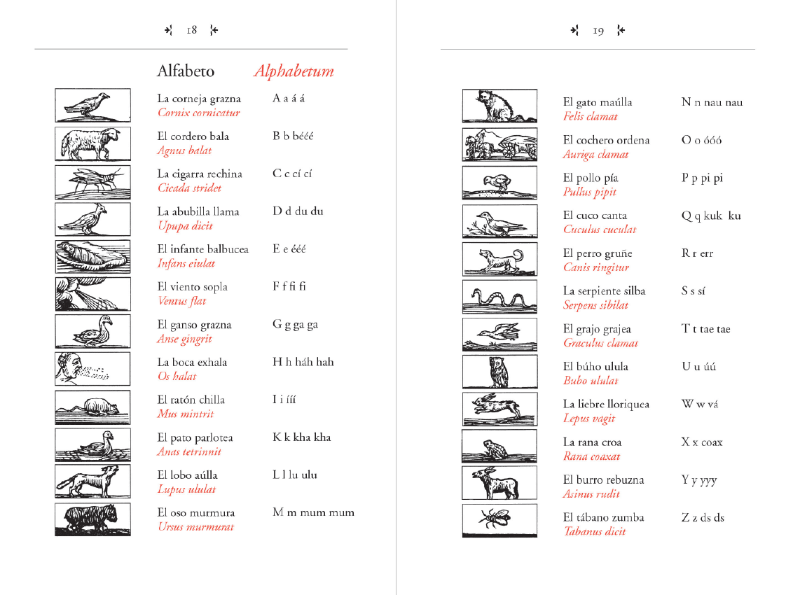 ORBIS SENSUALIUM PICTUS imágenes y nombres de todas las cosas fundamentales en el mundo y de las actividades de la vida