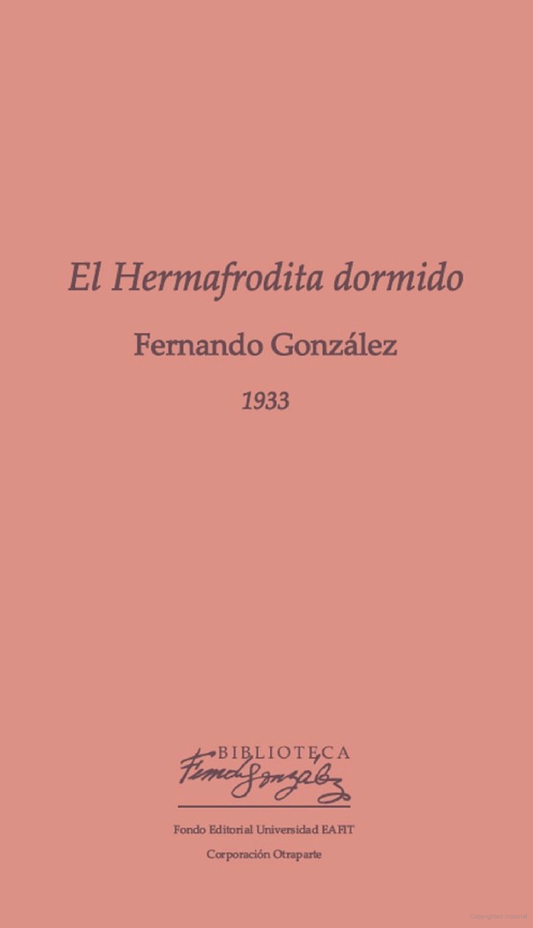 EL HERMAFRODITA DORMIDO