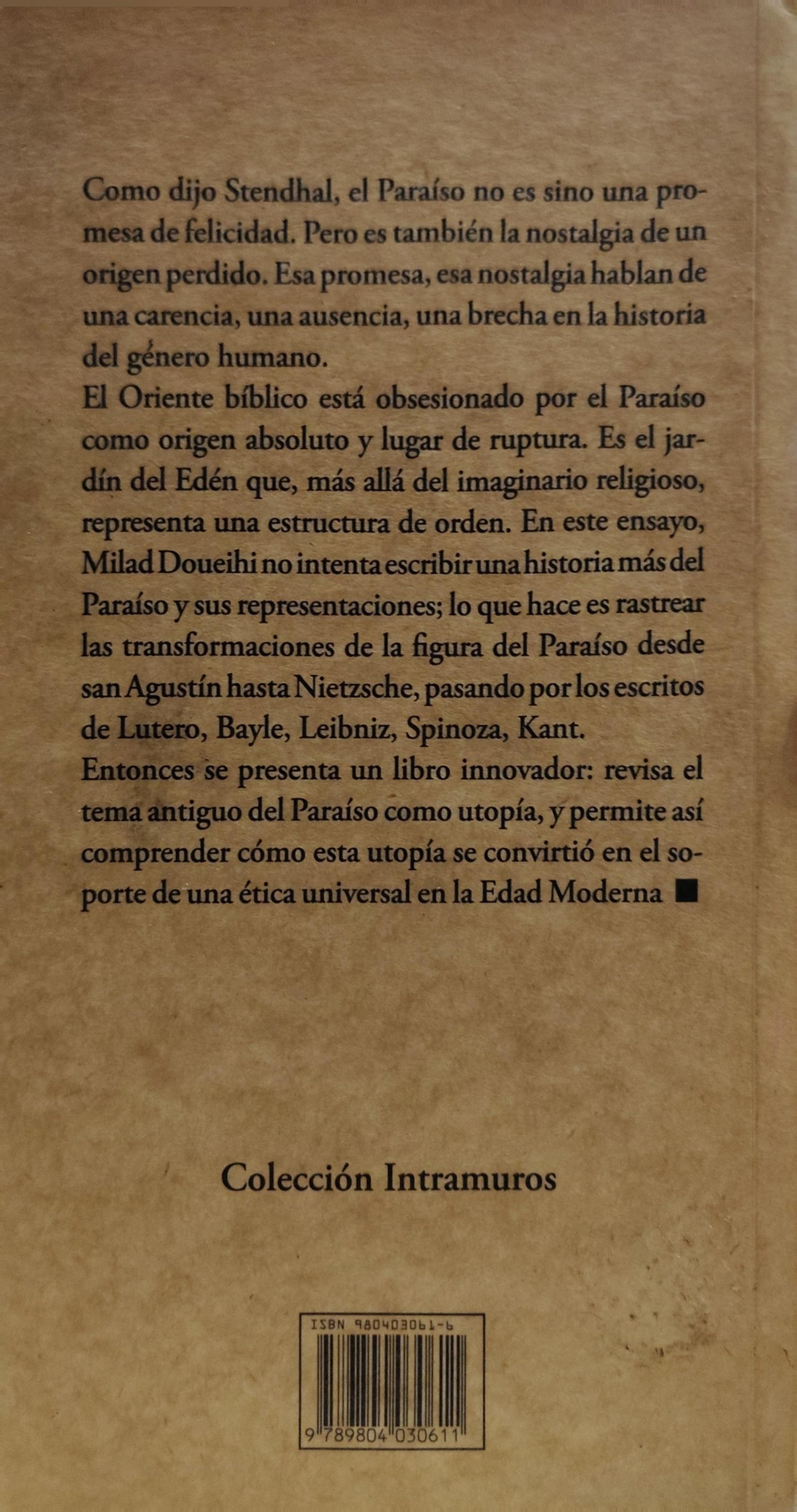 EL PARAÍSO TERRENAL mitos y filosofías